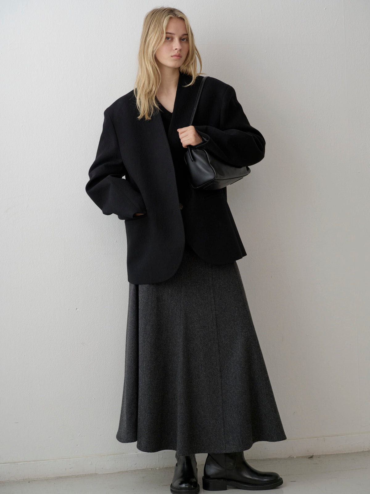 Minimal Collarless Jacket_black