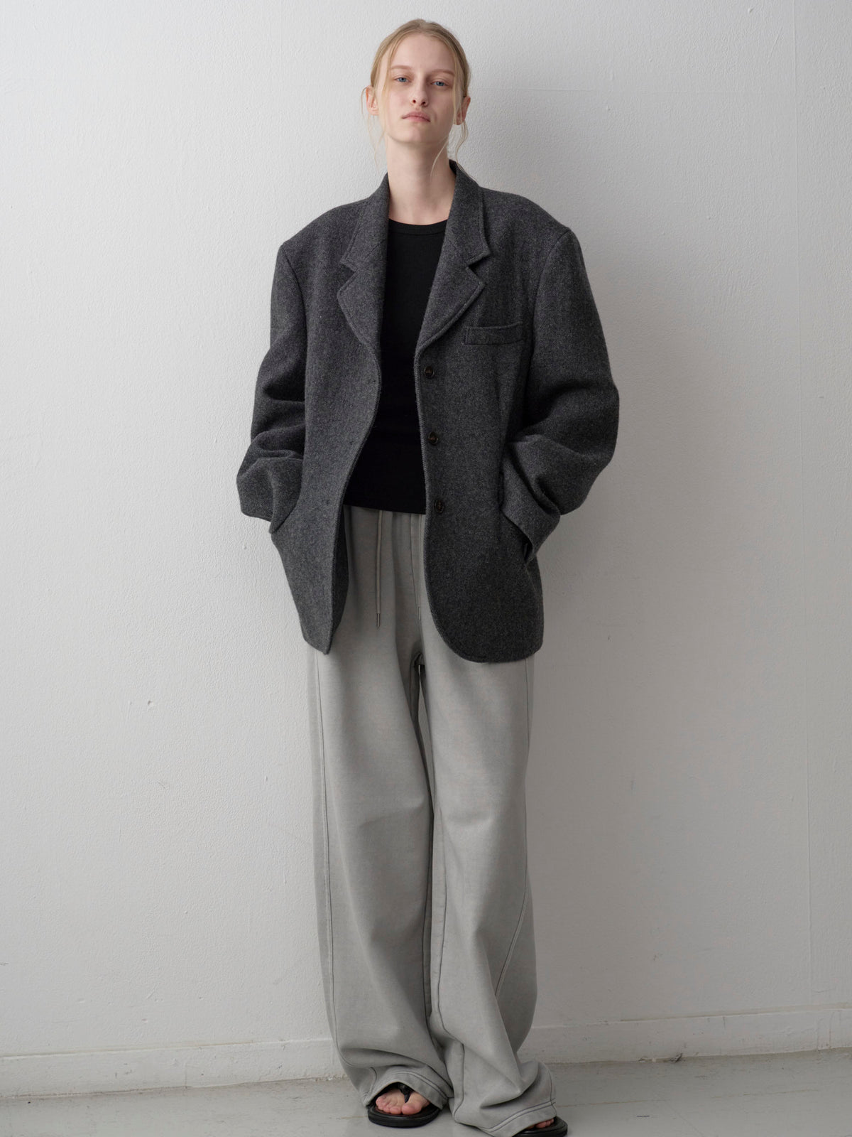 Alpaca 3-Button Jacket_charcoal