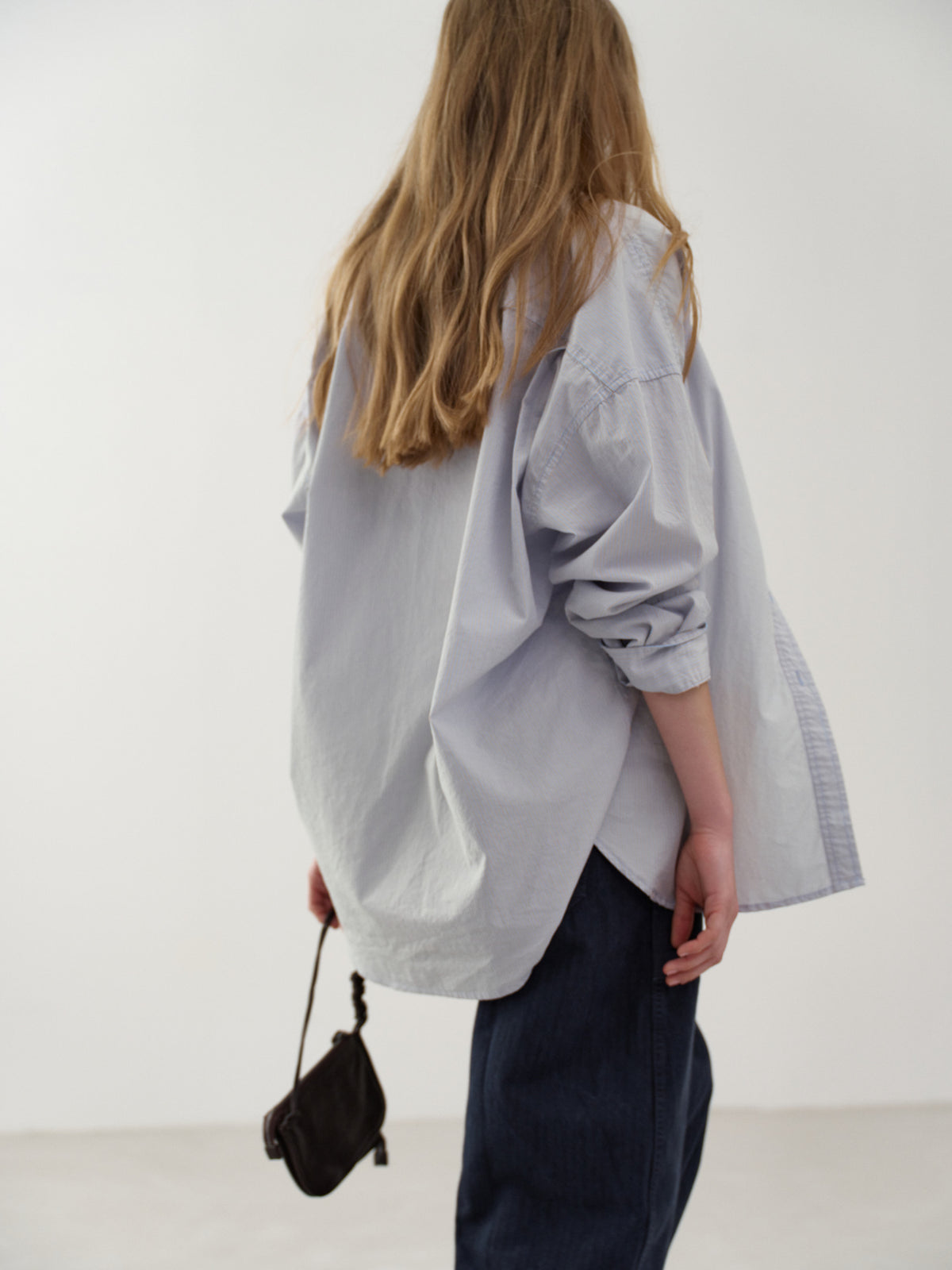 Vintage Stripe Shirt_ash sky