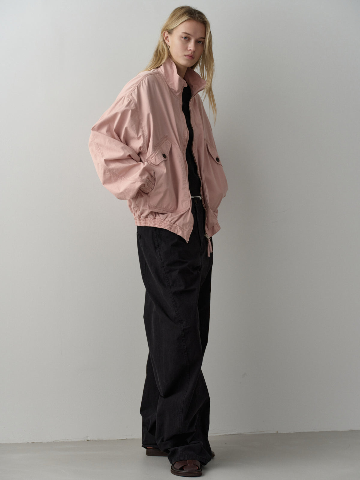 Washed Cotton Blouson_pink
