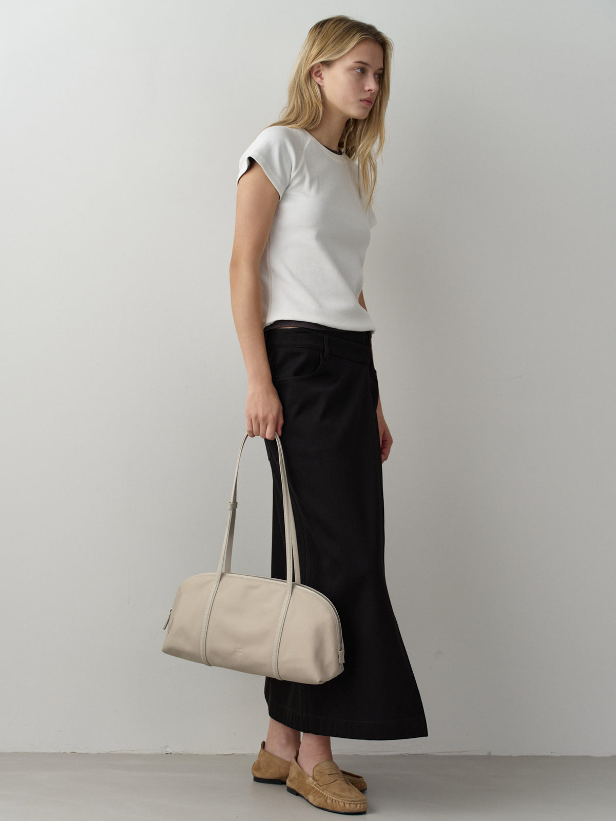 Cotton Wrap Skirt_black