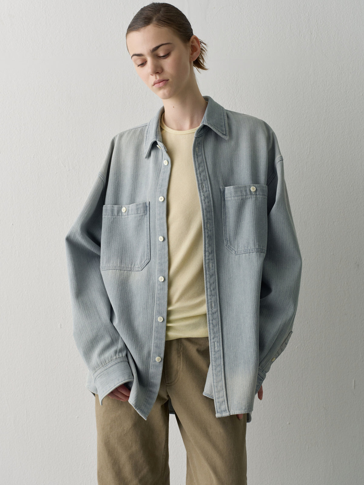 Out-Pocket Denim Shirt_light indigo