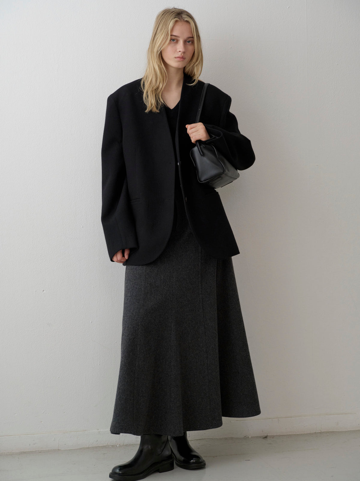 Minimal Collarless Jacket_black