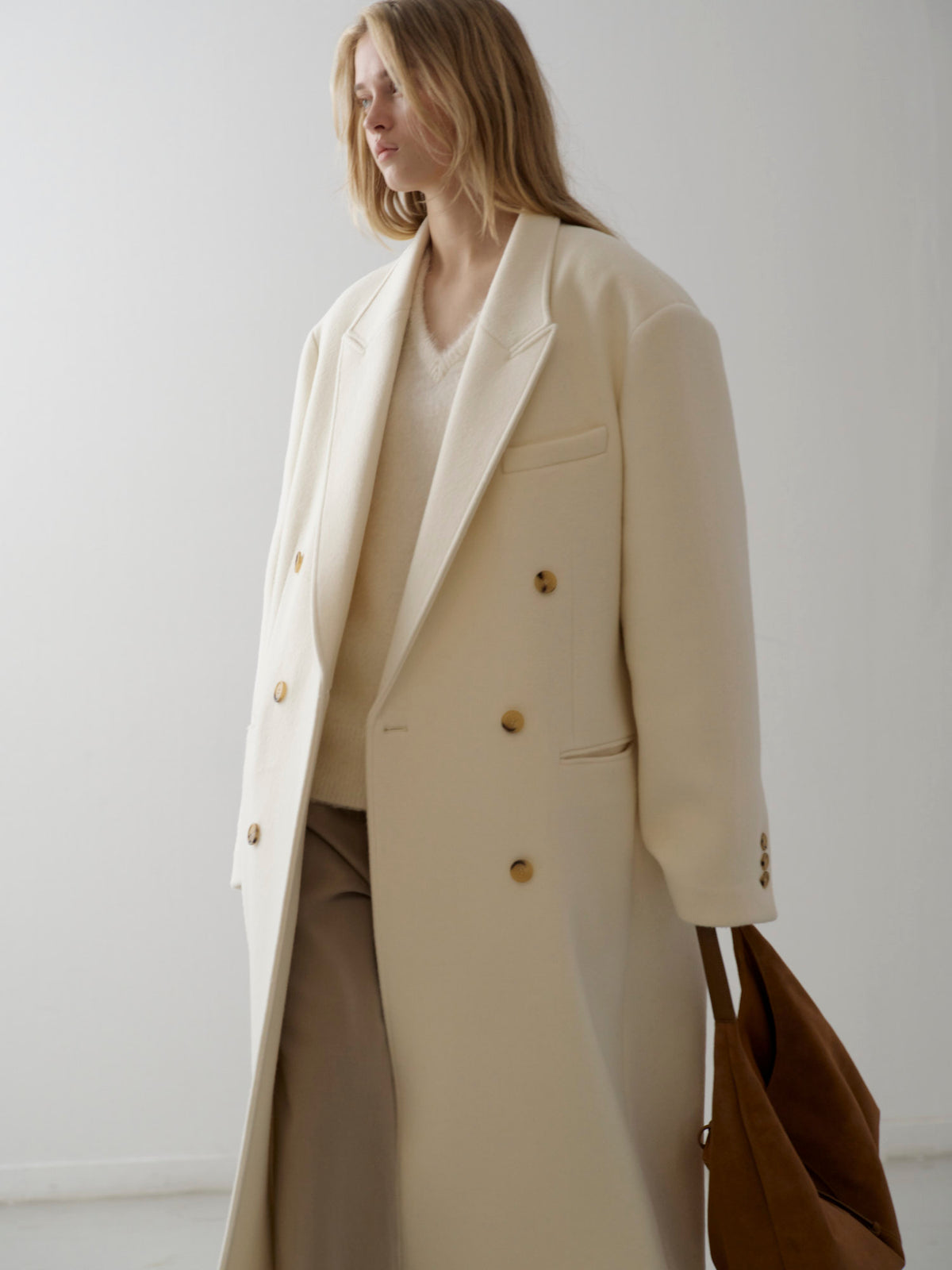 Cashmere double coat_ivory
