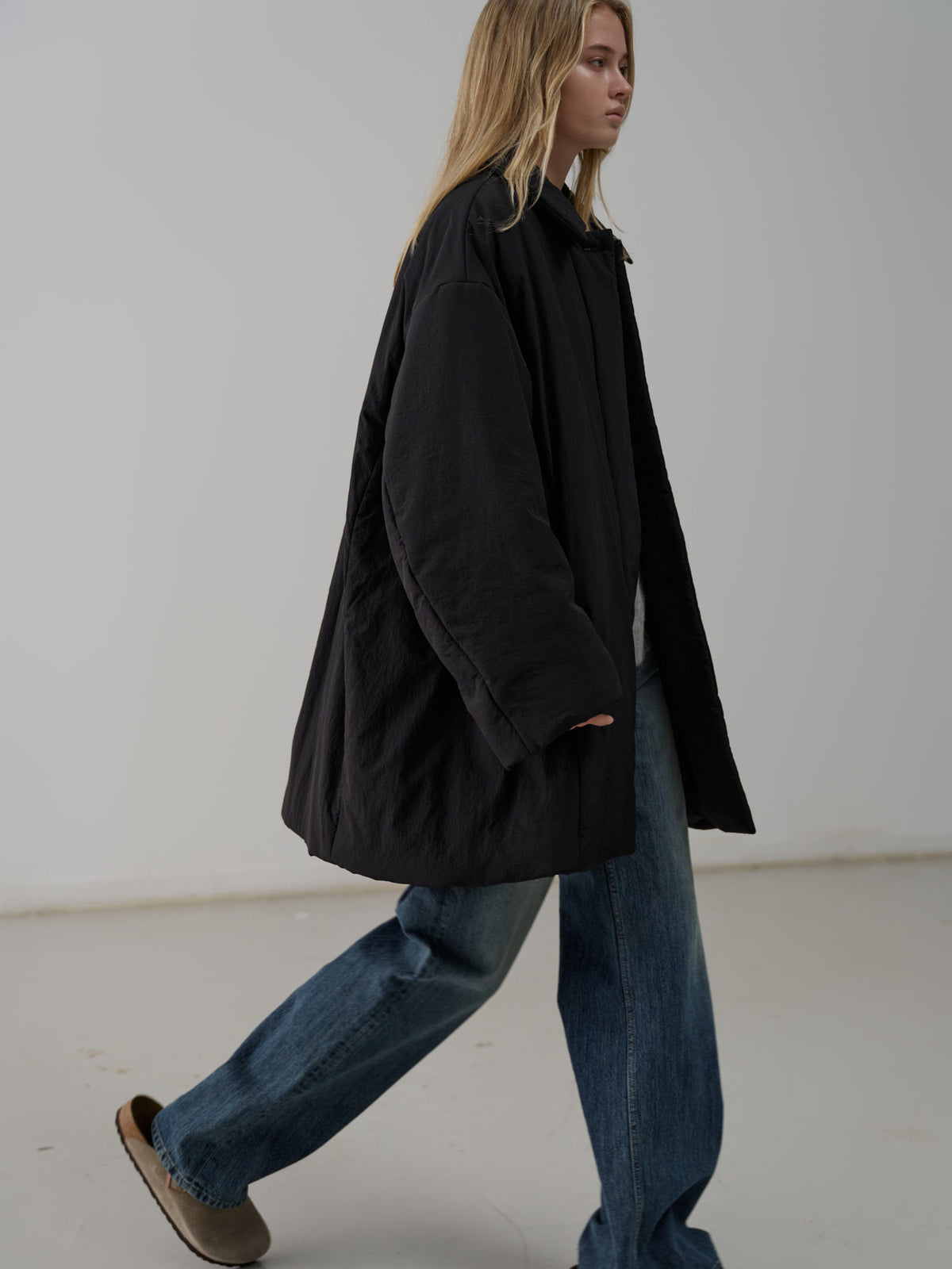 Padded Half Coat_black