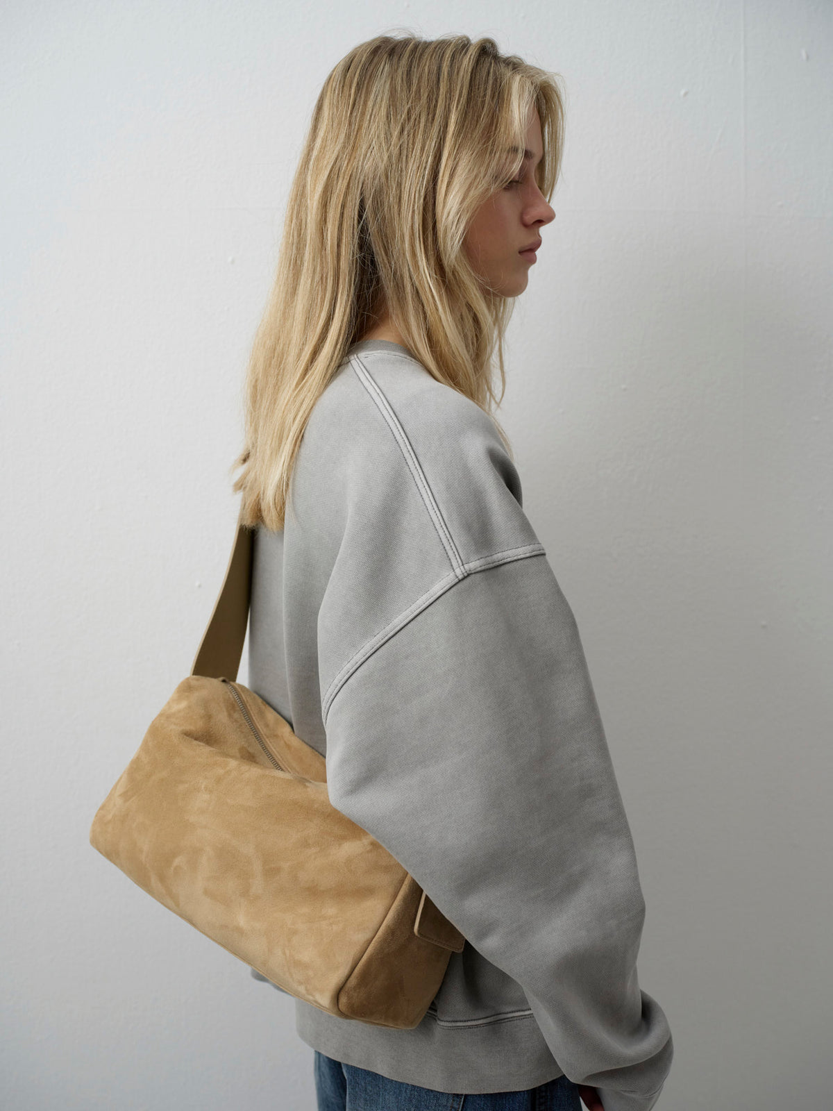 Oversized Fit Pigment Sweatshirt_grey