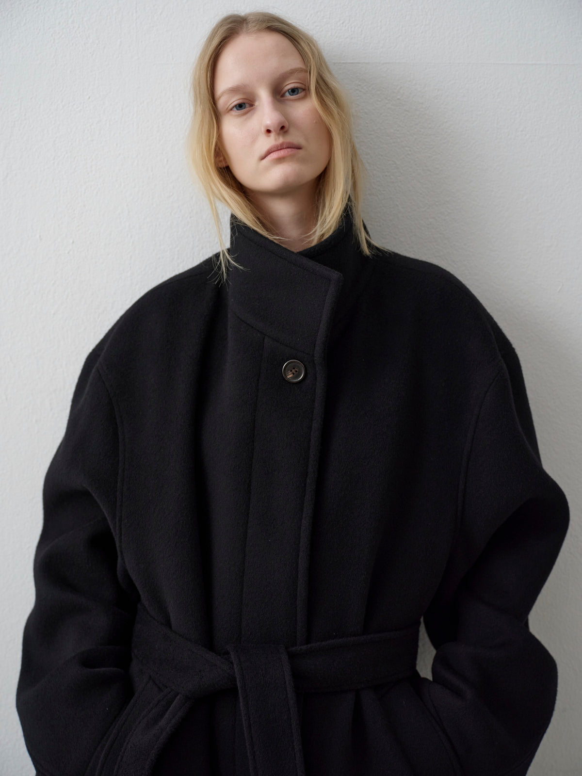 Cashmere High-neck Coat_black