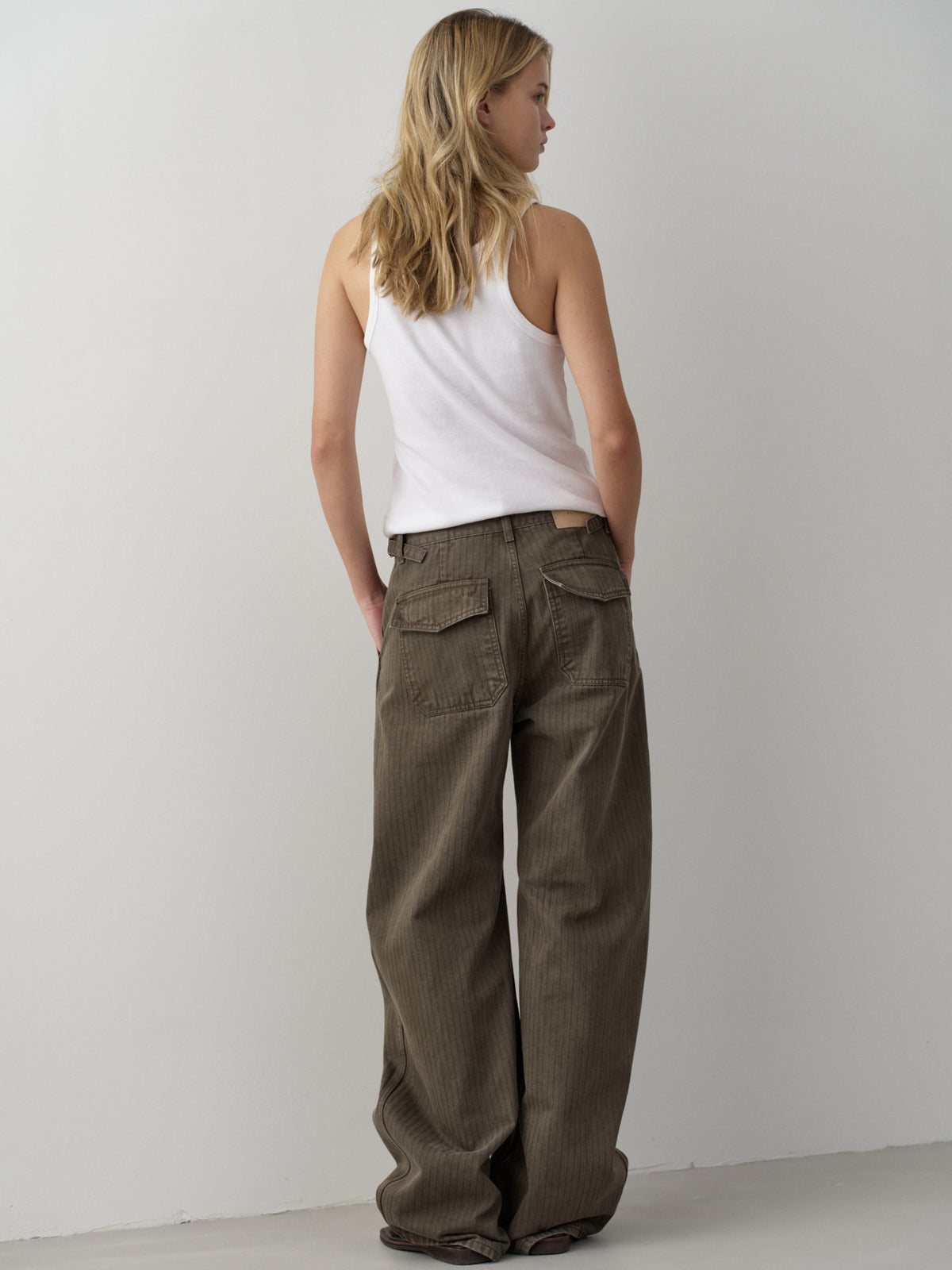 Denim Round Work Pants_khaki