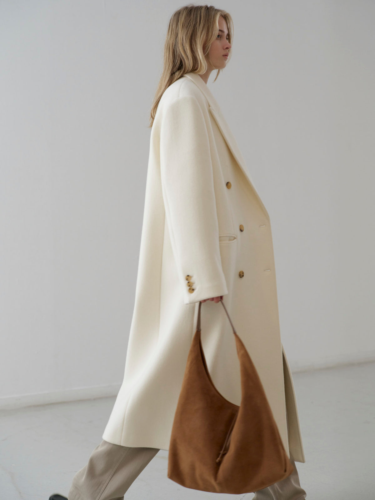Cashmere double coat_ivory