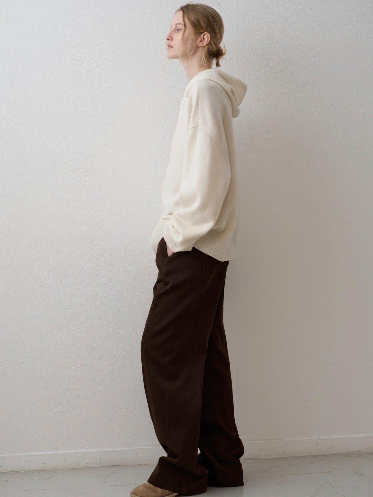 Cashmere Hooded Pullover_ivory