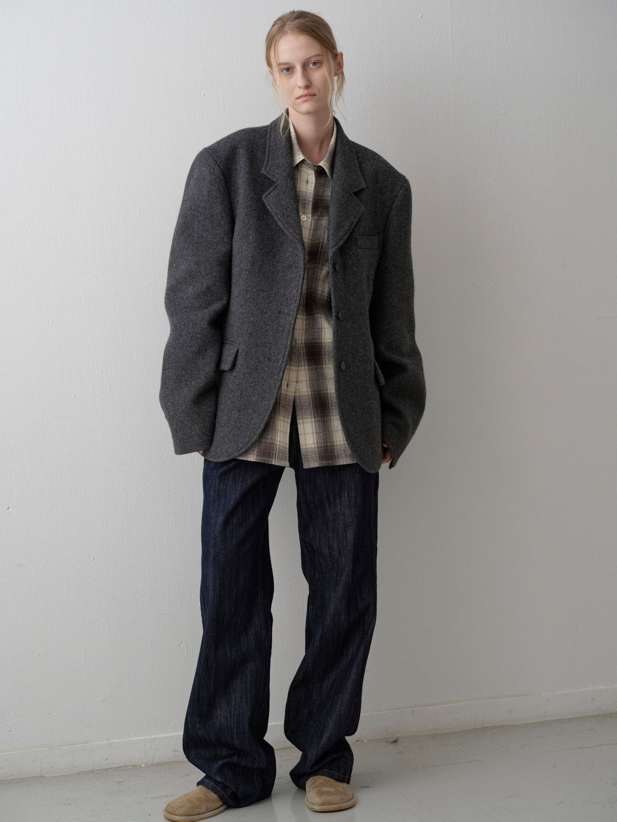 Alpaca 3-Button Jacket_charcoal