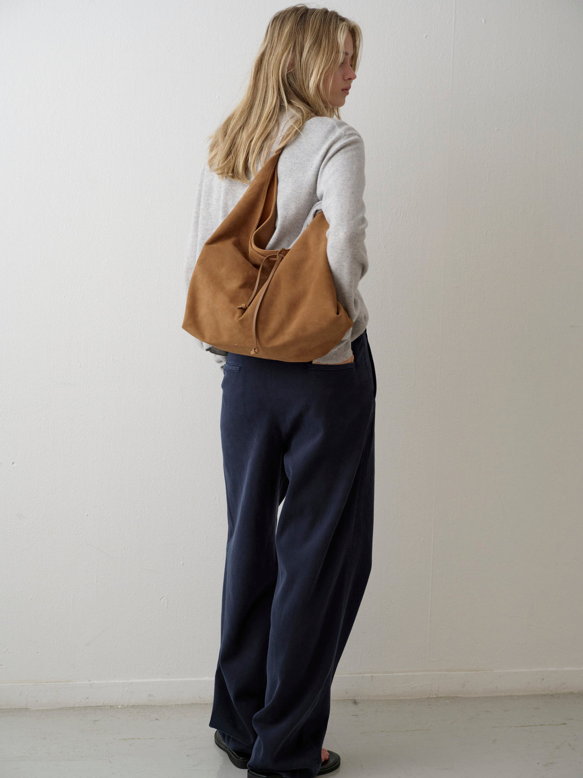 Washed Cotton Straight Pants_navy