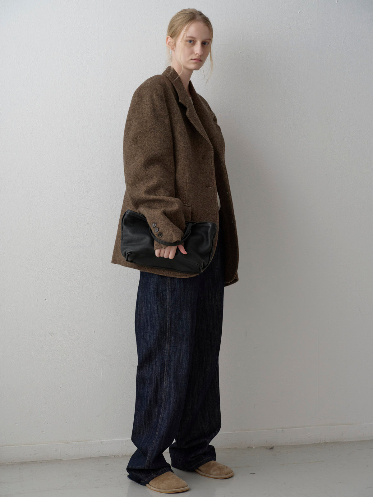 Breeze Washed Leather Tote Bag_Black