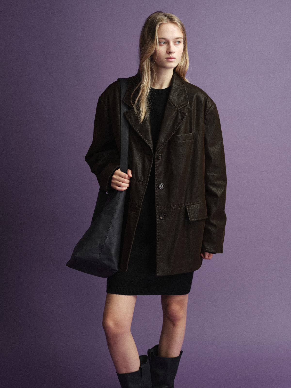 Heritage Padded Leather Jacket_brown