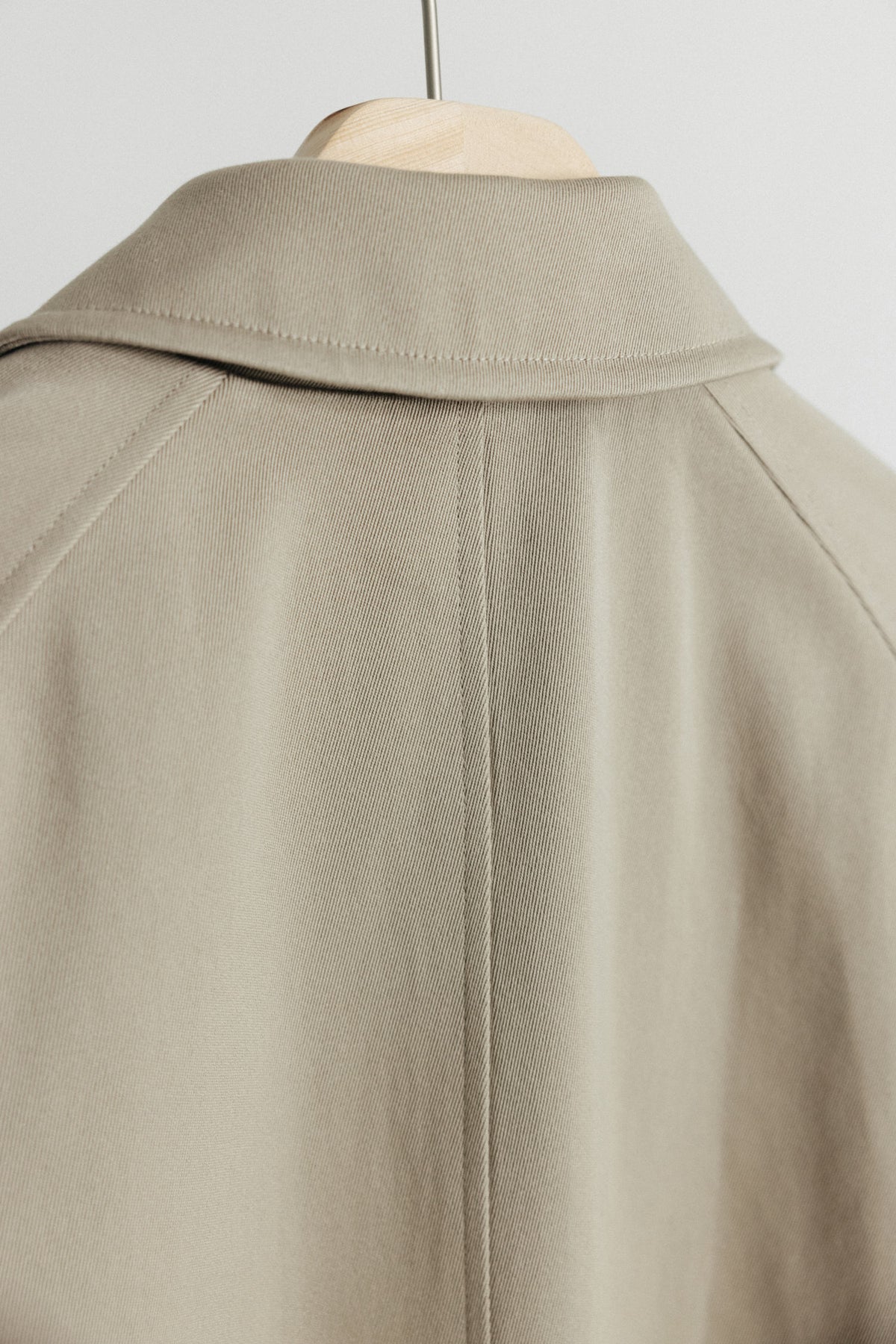 Overfit Cotton Half Coat_olive beige