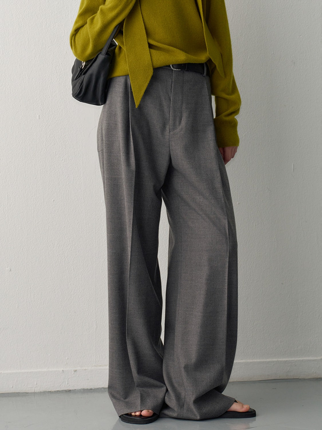 Timeless wool pants_charcoal