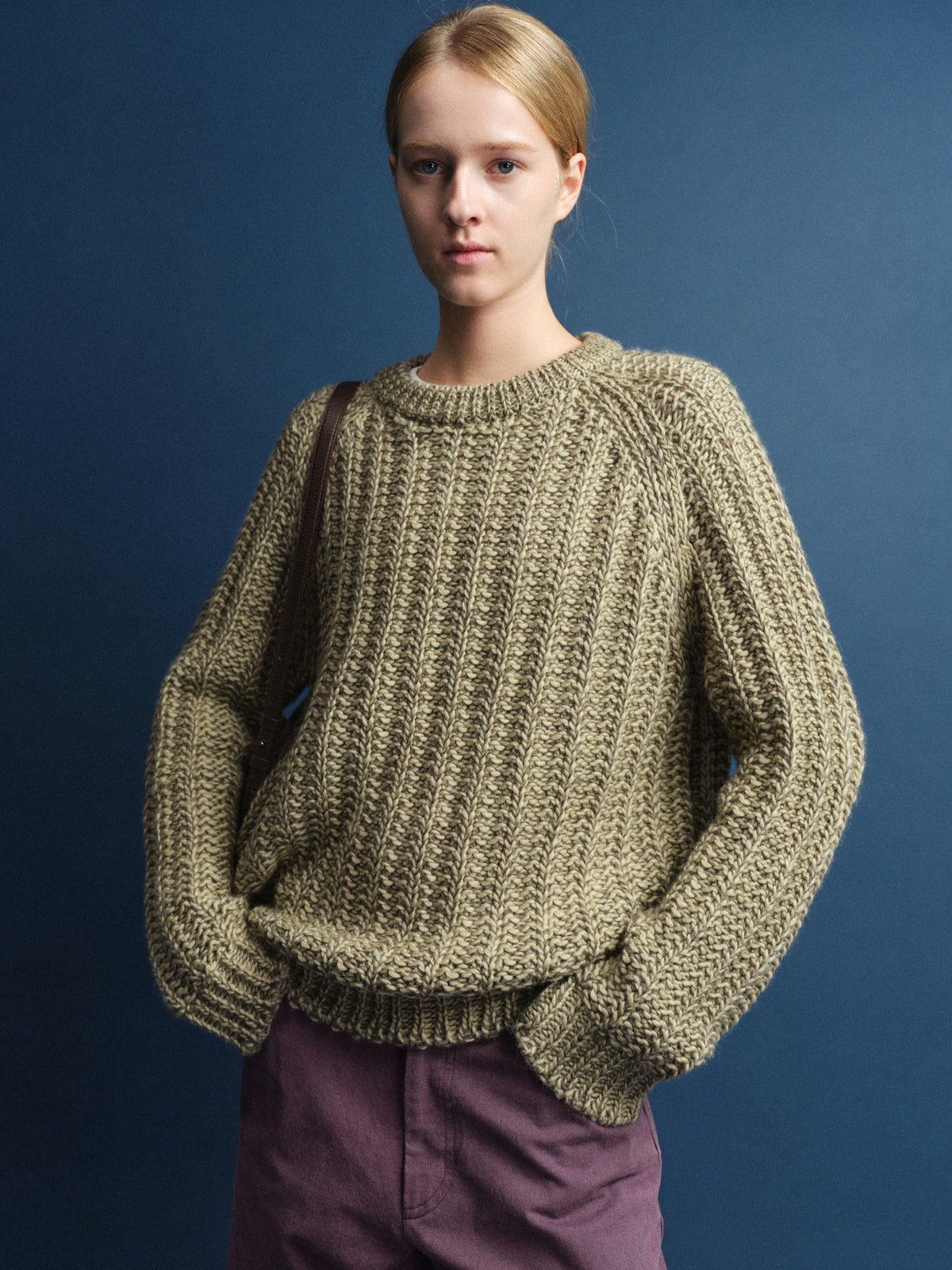 Vintage Melange Knit_khaki