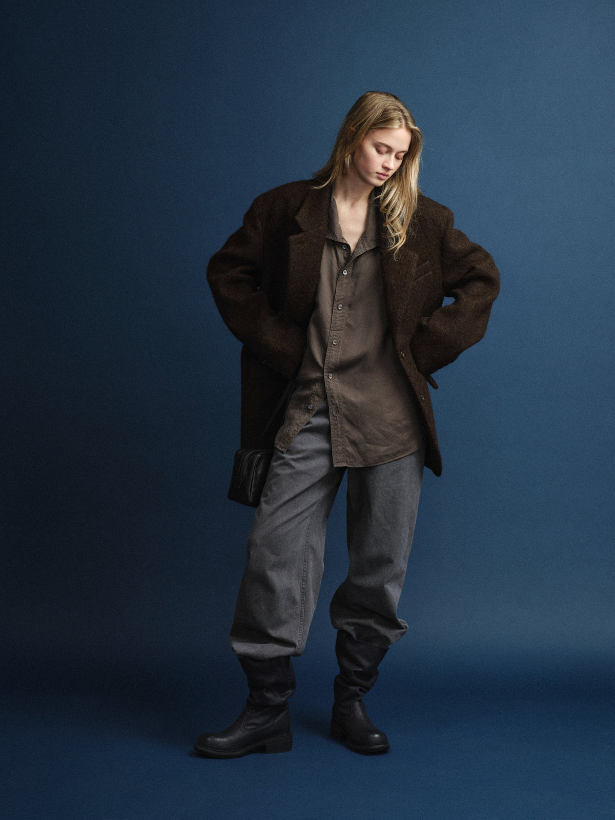 Alpaca Blazer Coat_brown