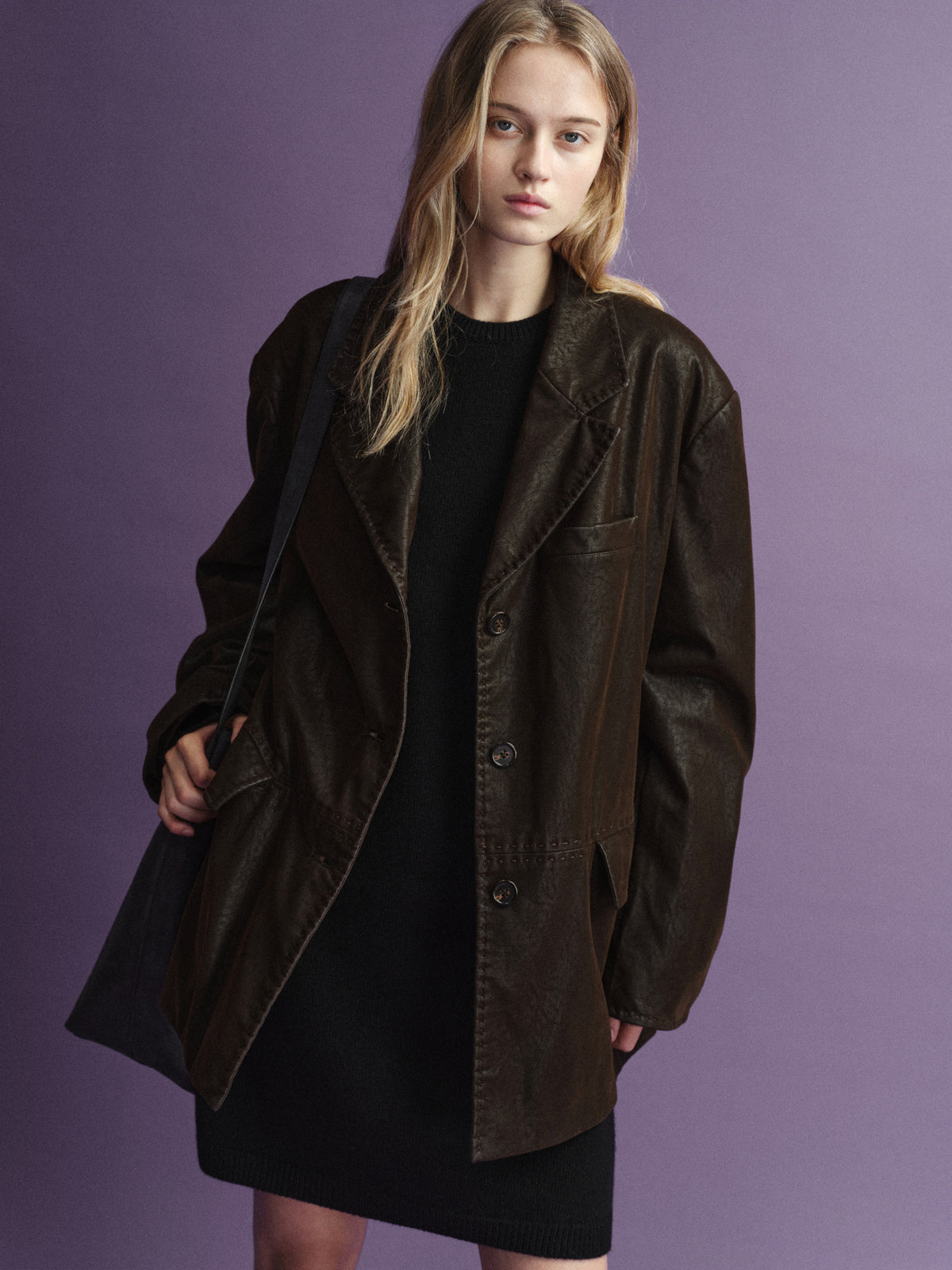 Heritage Padded Leather Jacket_brown