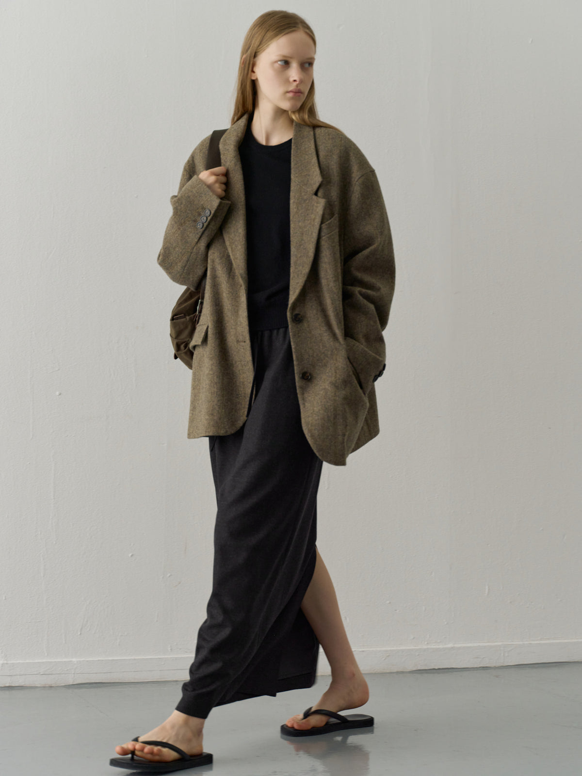 Shetland Wool Jacket_multi brown