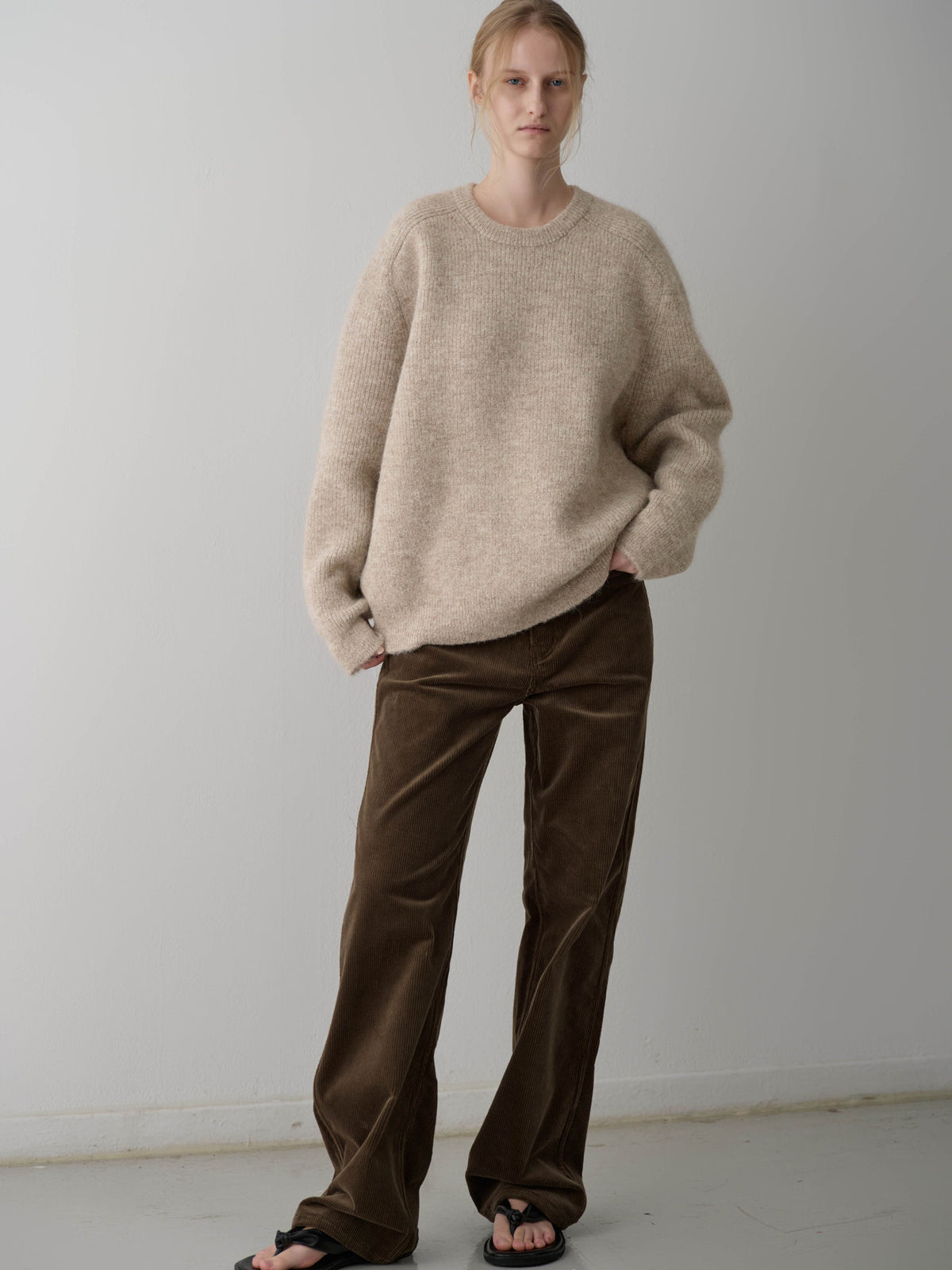 Alpaca Pullover Sweater_beige