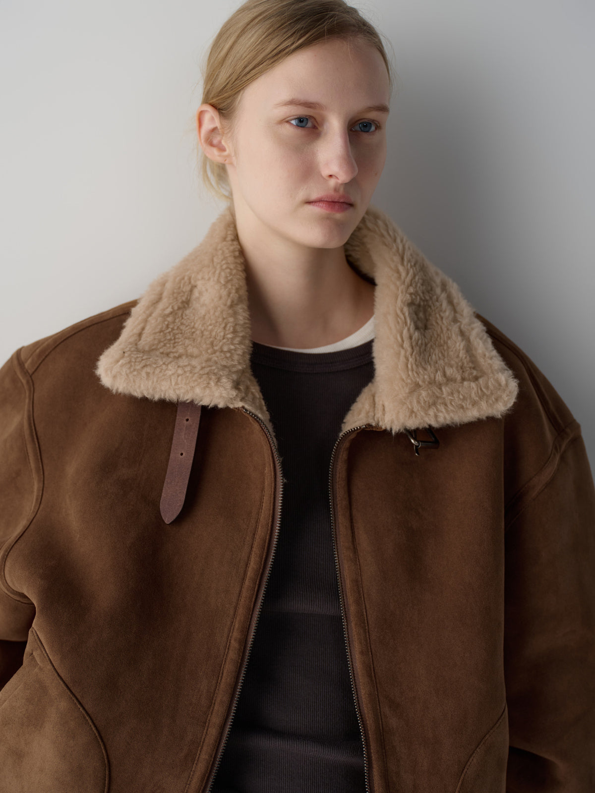 Lambswool suede mustang_camel