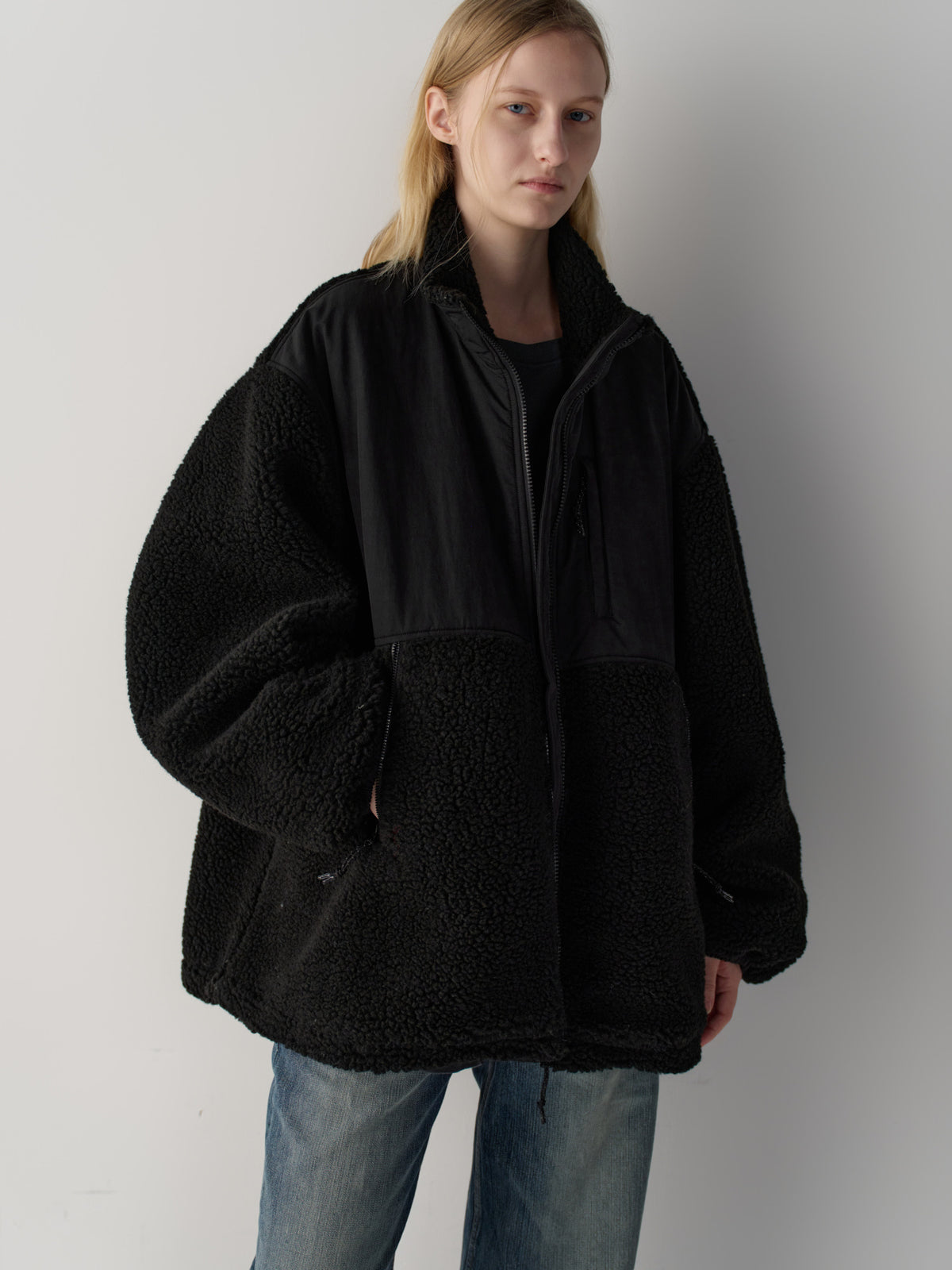 Fleece Zip-Up Jumper_black