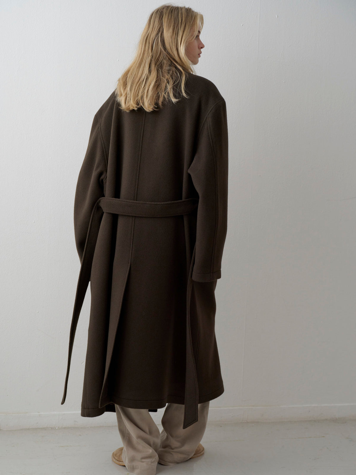 Cashmere High-neck Coat_dark brown