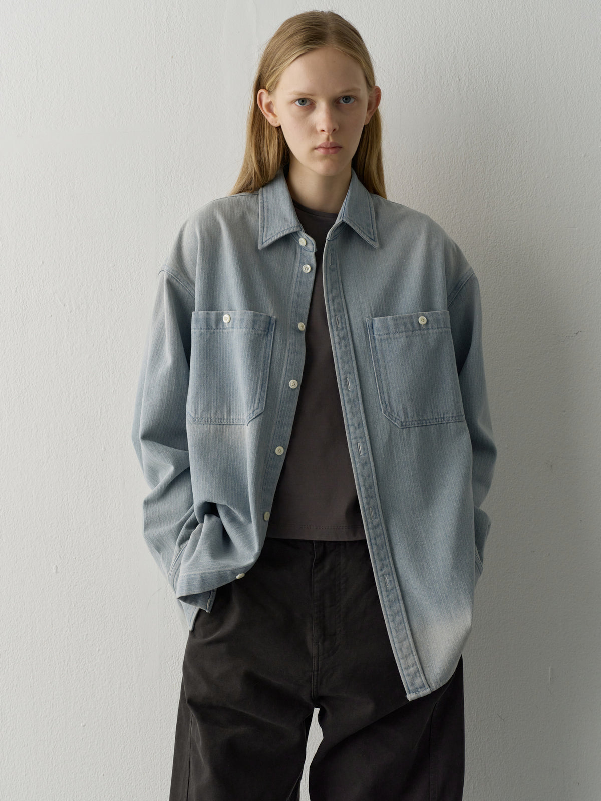 Out-Pocket Denim Shirt_light indigo