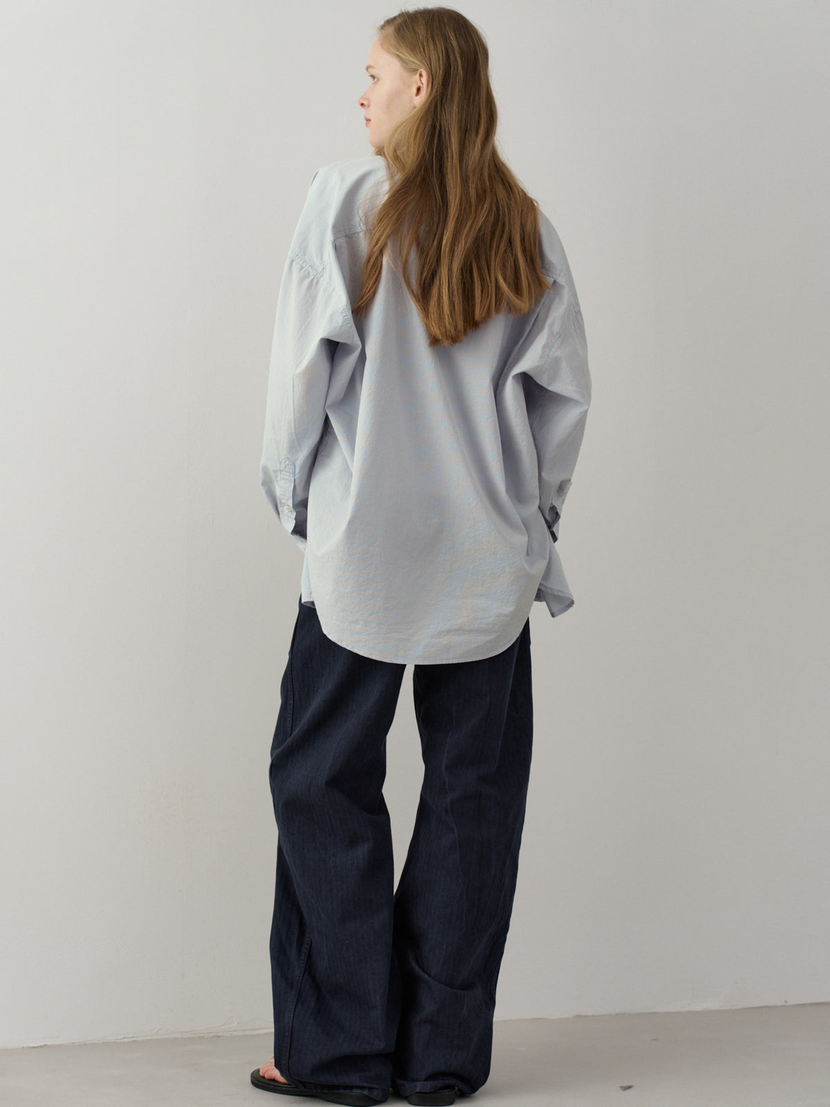 Vintage Stripe Shirt_ash sky