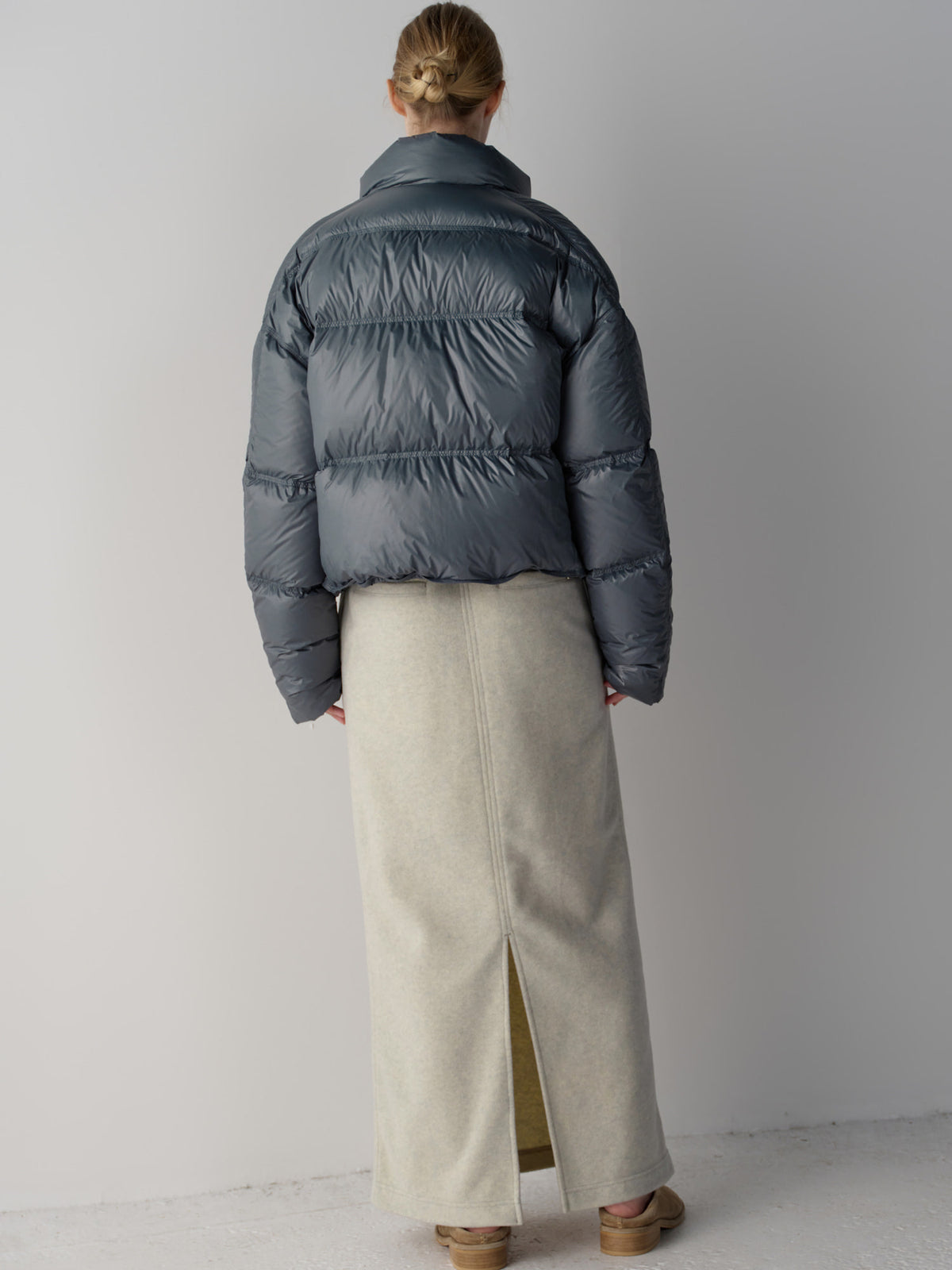 Wool Fleece Banding Skirt_oatmeal
