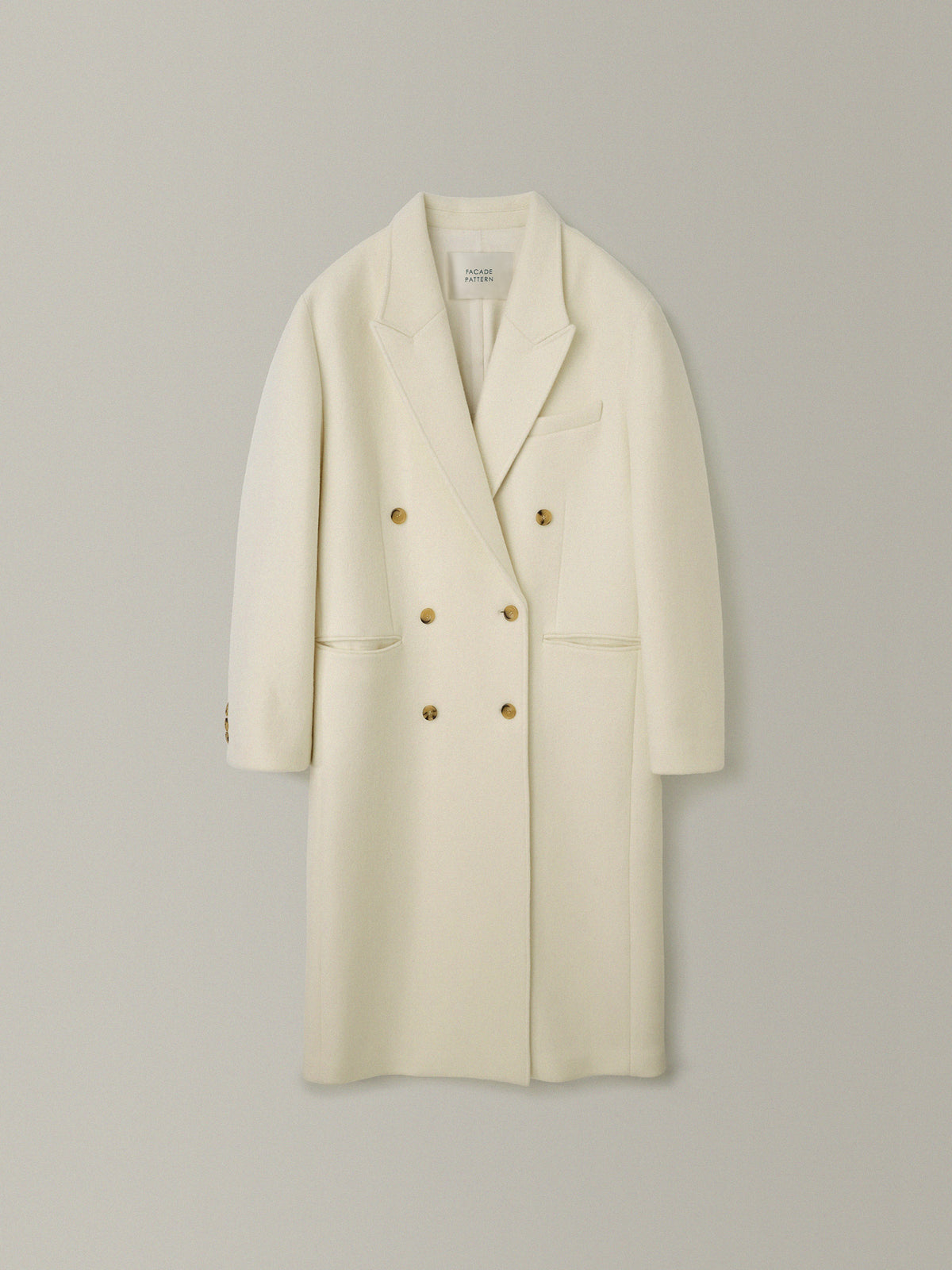Cashmere double coat_ivory
