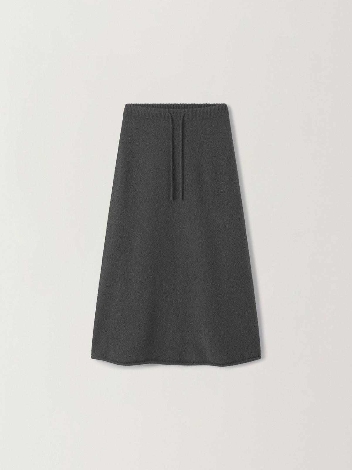 Cashmere Knit Maxi Skirt_charcoal