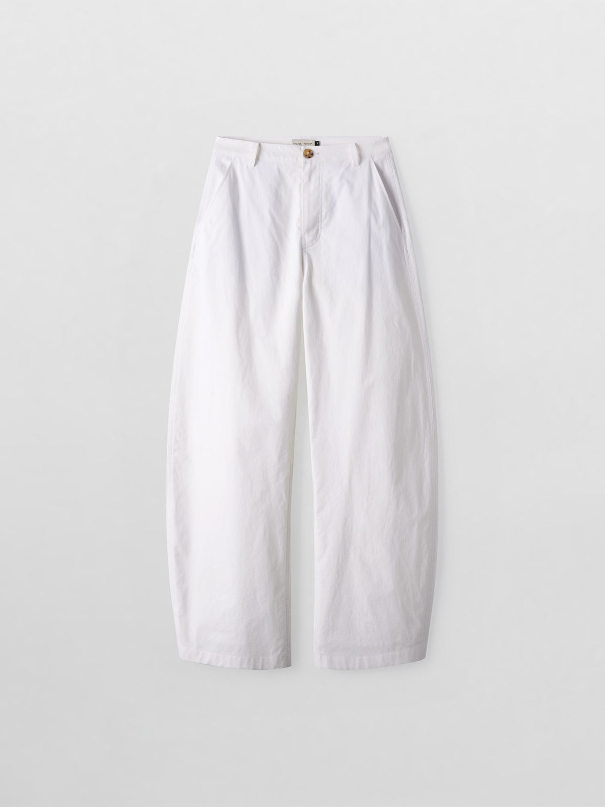 Round Curved Pants_white