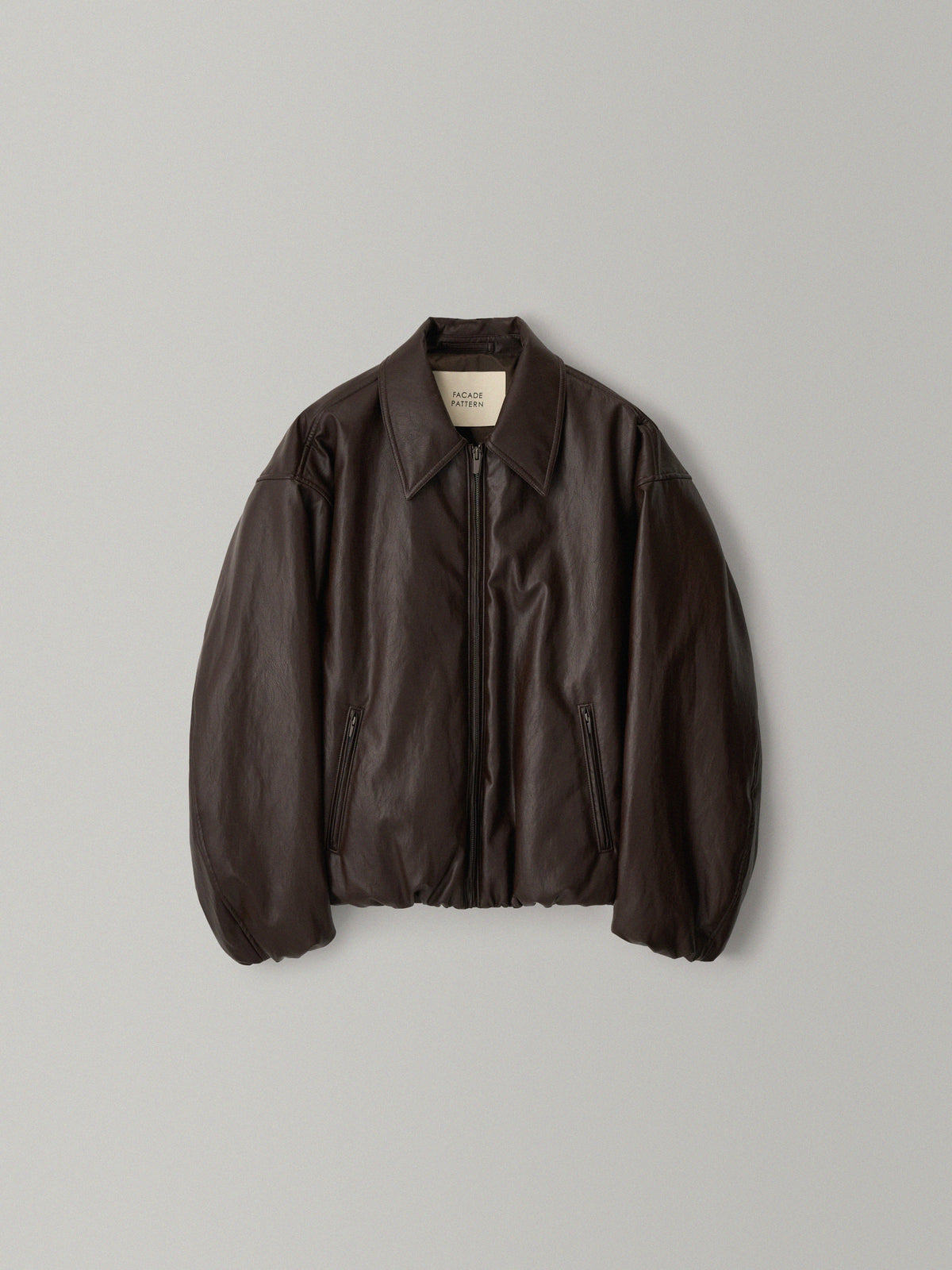 Leather Bomber Jacket_brown