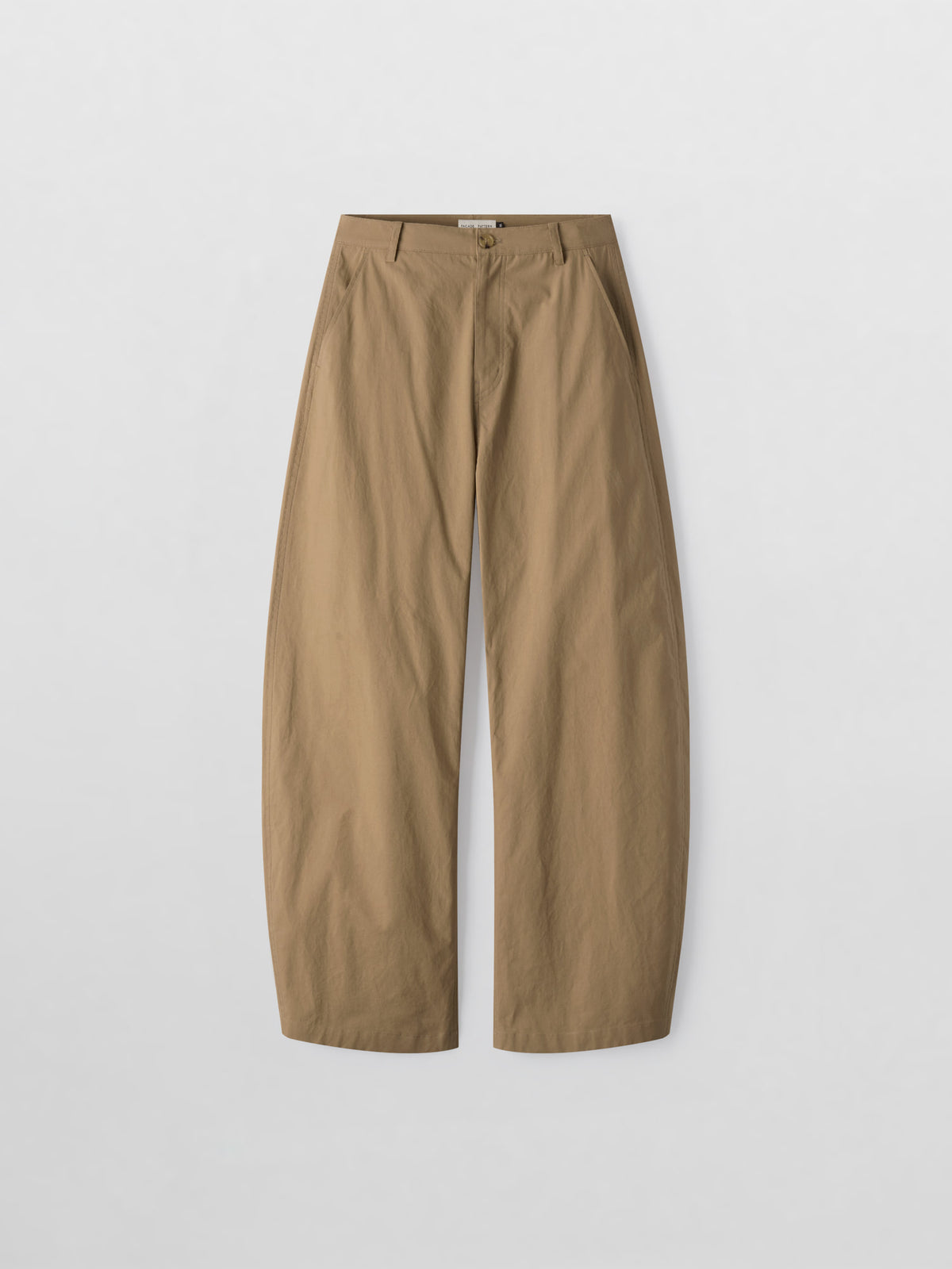 Round Curved Pants_almond beige