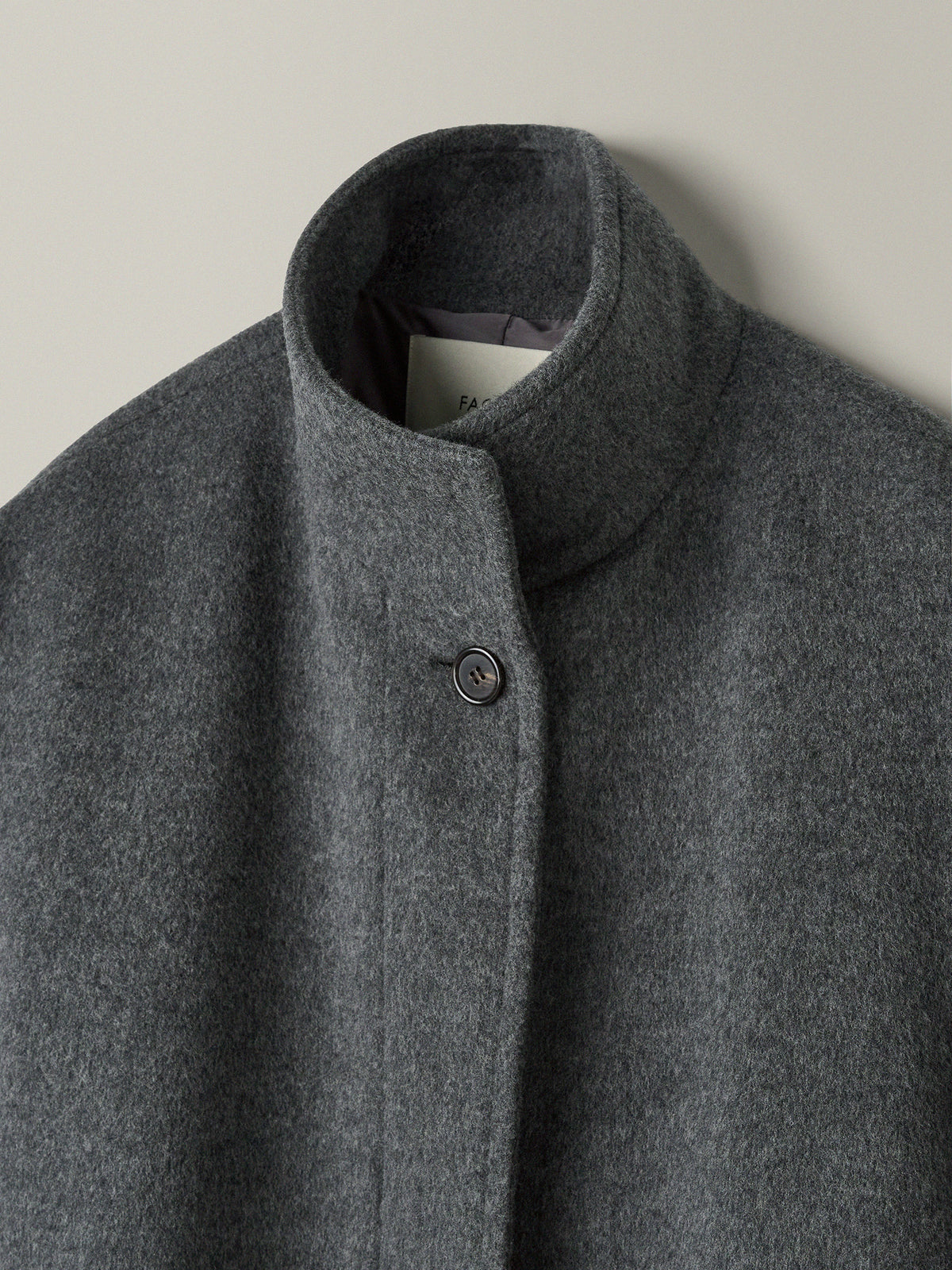 Cashmere High-neck Coat_charcoal