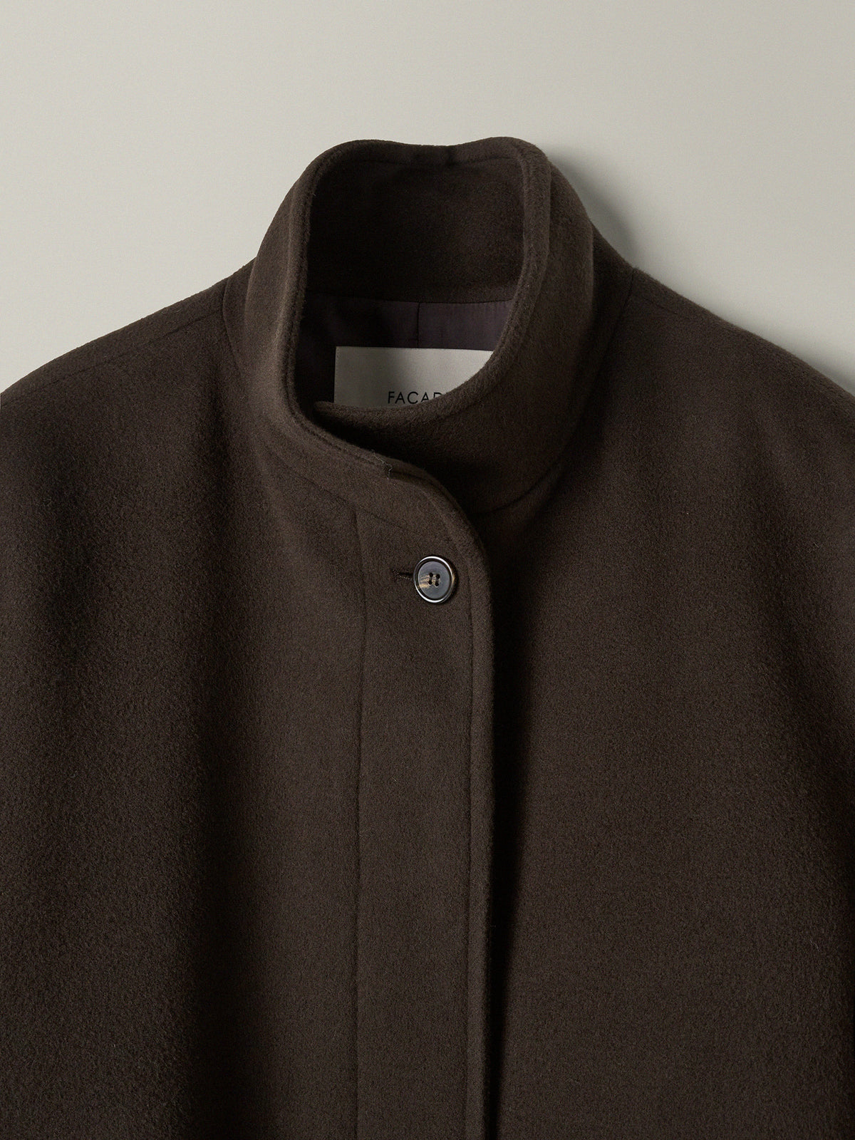Cashmere High-neck Coat_dark brown