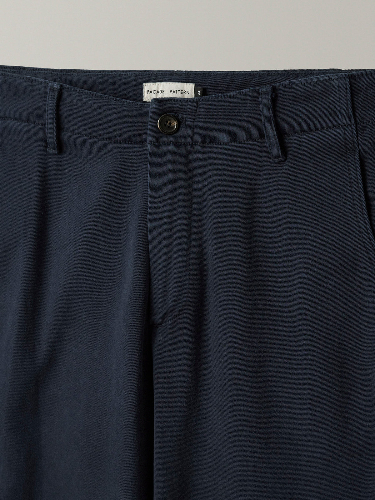 Washed Cotton Straight Pants_navy