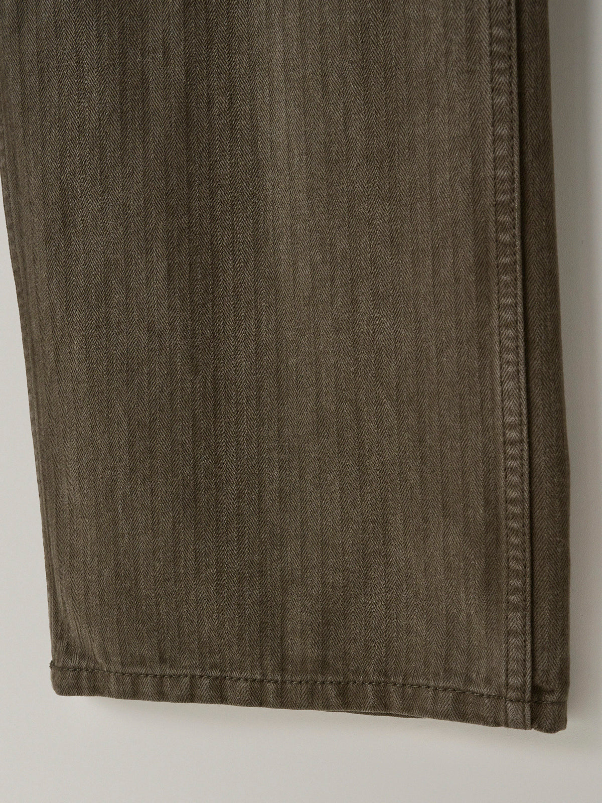 Striped Straight Denim_khaki