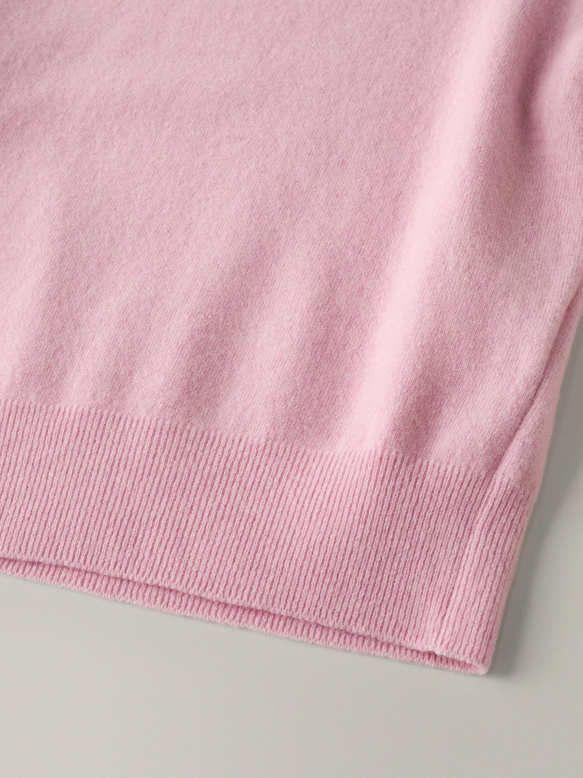 Essential V-neck Knit_fog pink