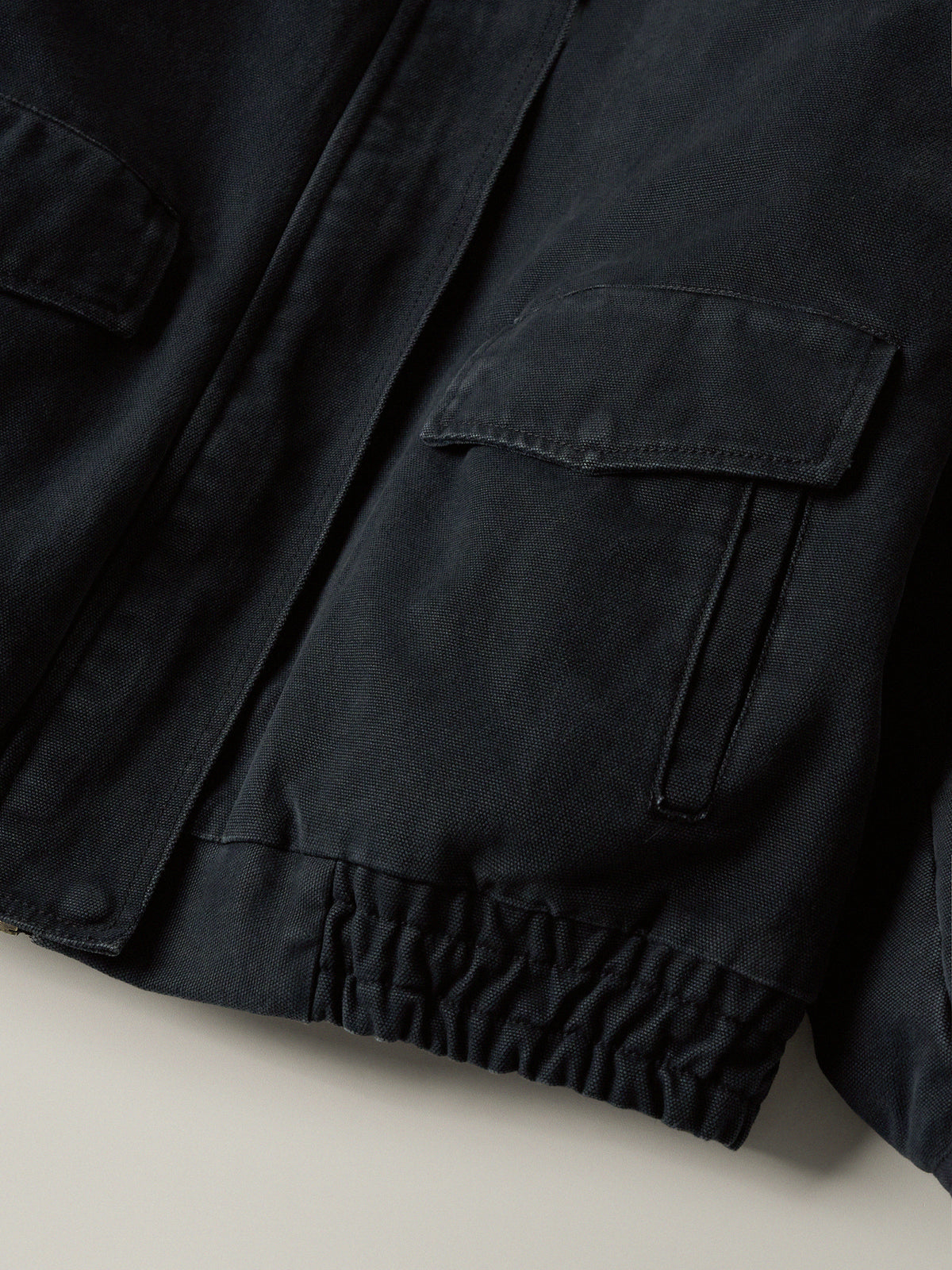 Overfit Vintage Cotton Blouson_Blue Charcoal