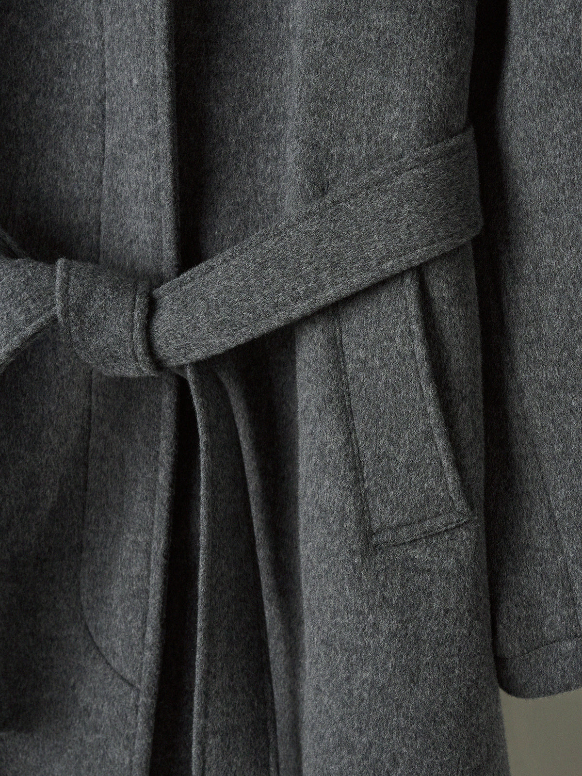 Cashmere High-neck Coat_charcoal