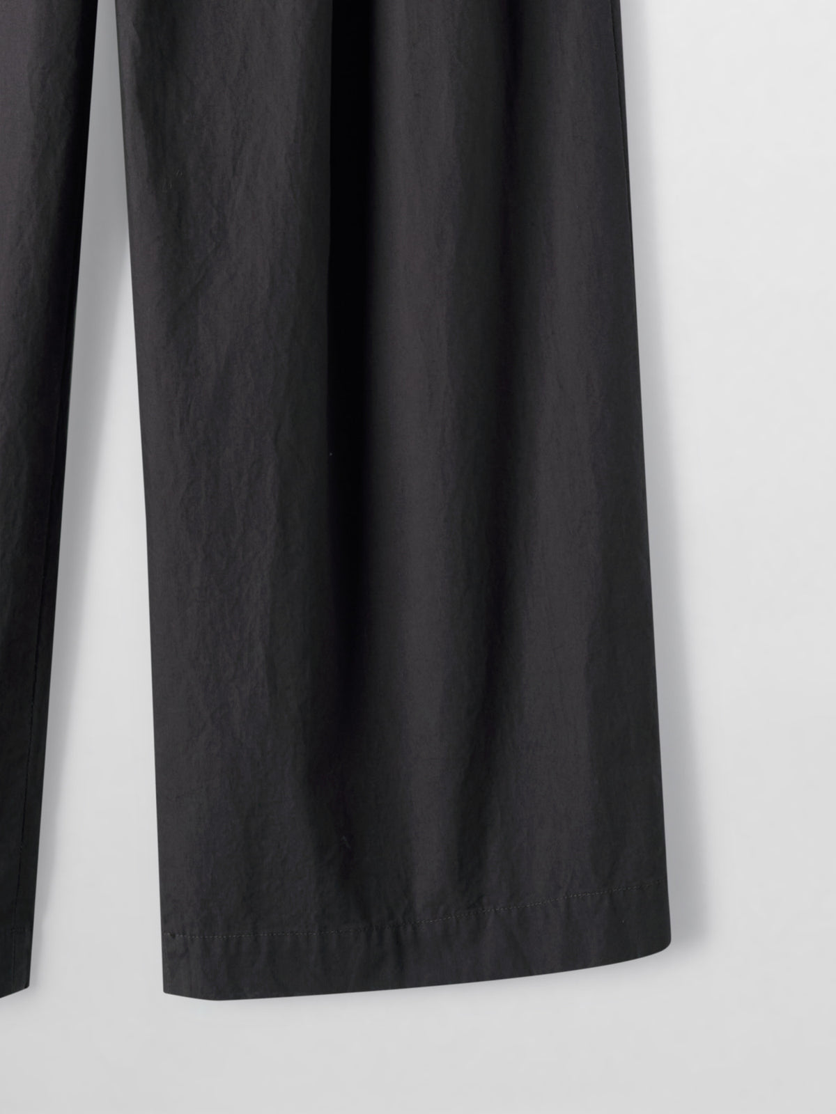 Vintage Cotton Two-Tuck Wide Pants_charcoal