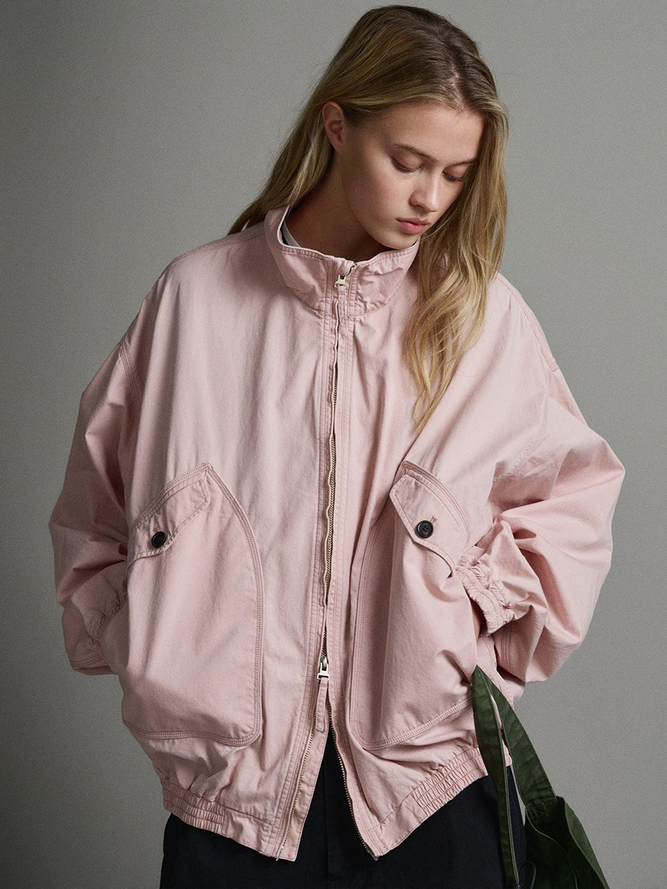 Washed Cotton Blouson_pink