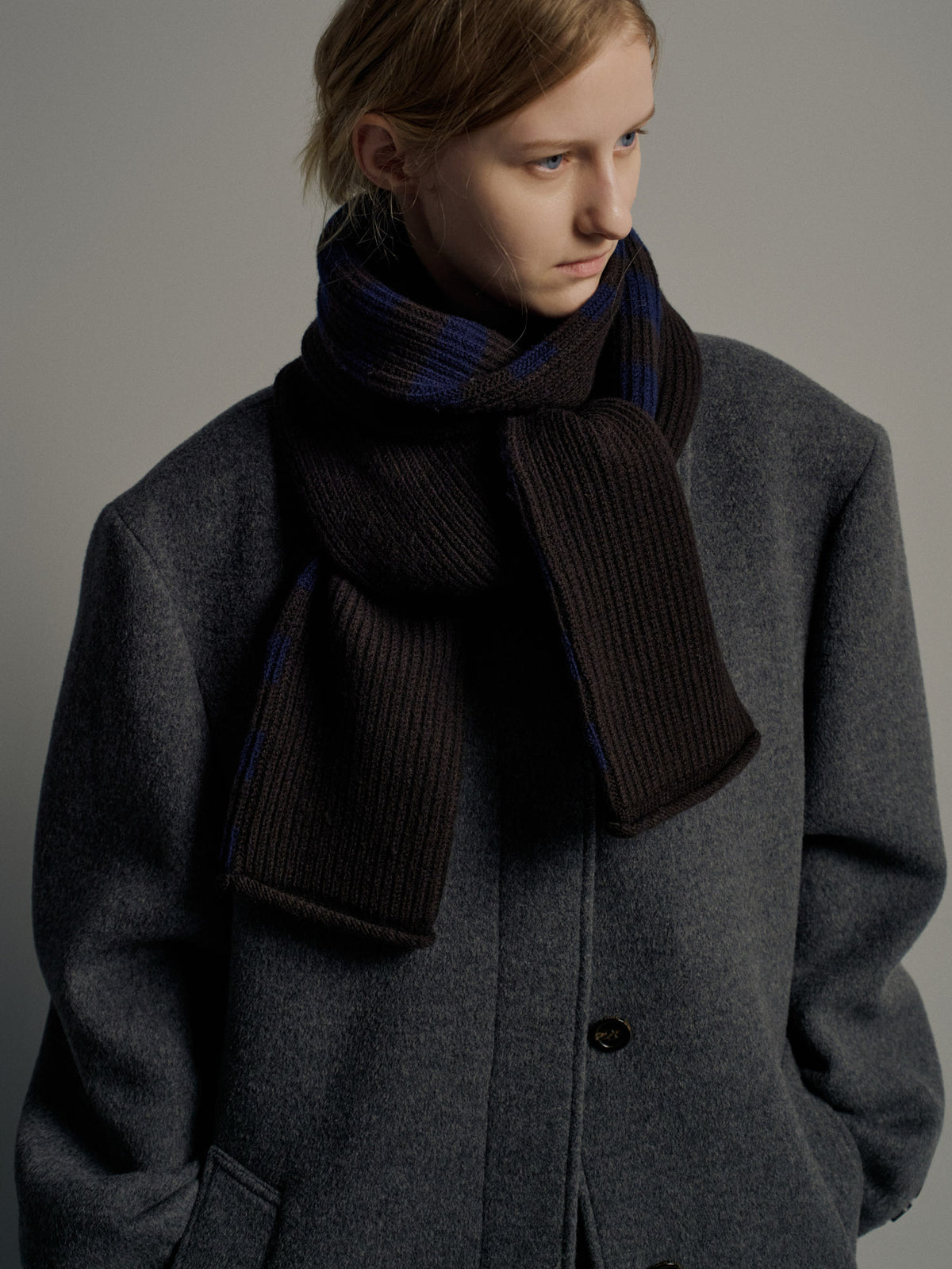 Cashmere Straight Mac Coat_charcoal