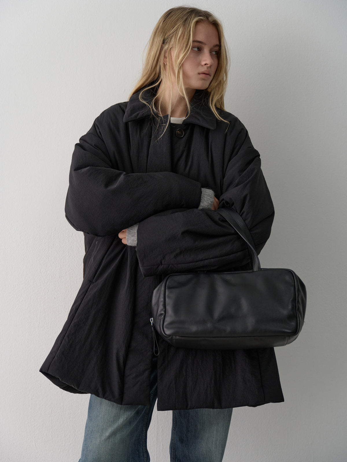 Padded Half Coat_black
