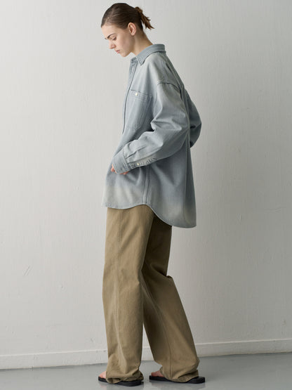 Out-Pocket Denim Shirt_light indigo