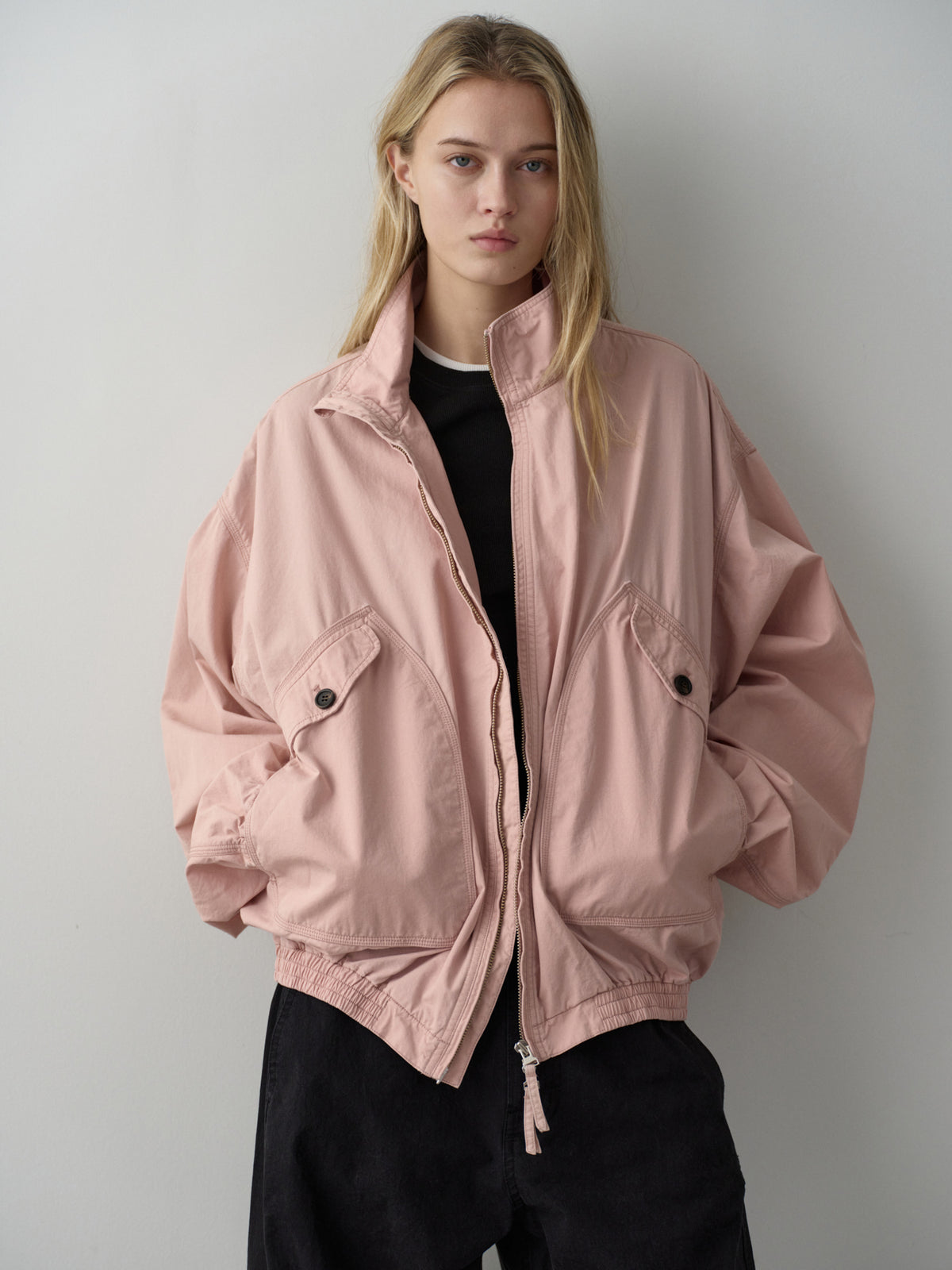 Washed Cotton Blouson_pink
