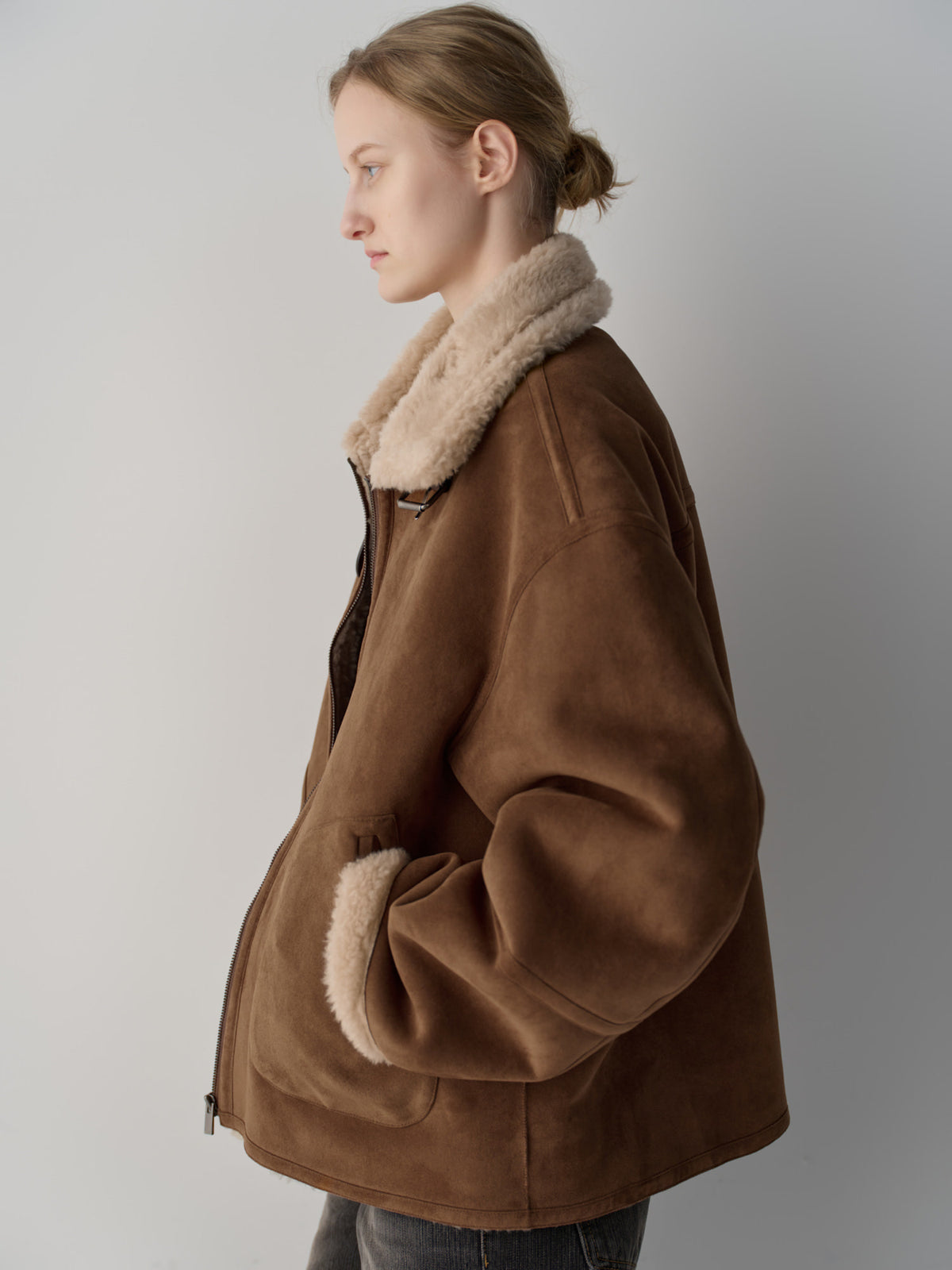 Lambswool suede mustang_camel